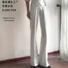 Calça de Terno Simples de Corte Reto 2026 para Homens, Calça Casual de Caimento Fluido para Outono/Inverno Masculino, Preta, Levemente Flare, de Alta Qualidade