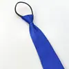 Corbata de poliéster para hombre de 8 cm con cremallera, satinada, color liso, fácil de poner, Corbata perezosa para mujer, Ropa formal de negocios, Profesional