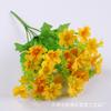 Atacado de fábrica flor artificial 7 garfos 28 cabeças orquídea saltitante flor falsa decorativa externa Margarida flor de seda crisântemo dançante flor de plástico