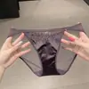 Tsukihime Crimson Dream~Tanga Sexy de Encaje con Parche de Pestañas de Satén de Tiro Bajo para Mujer 2866