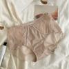 Estilo Francês Estilo Puro Desejo Cetim de Seda Gelada Renda Sexy Roupa Íntima Feminina 2024 Novo Estilo Cuecas com Cintura de Renda para Mulheres