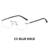 Armazones de Gafas de Metal Sin Marco para Hombre 2025 con Protección contra Luz Azul, Se Pueden Montar Lentes Graduados, Titanio Puro Ultraligero