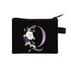 Nuevo Monedero Digital de Flores 26 Bolsa para Monedas Estampada Conveniente para Niños Bolsa para Llaves de Moda Bolsa para Almacenamiento de Identificación