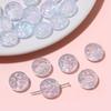 Cuentas de vidrio transparente de AliExpress, doble par, agujero recto, cuentas dispersas, accesorios para collar hechos a mano.