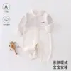 Ropa de bebé para otoño, mameluco suave de terciopelo para bebés, pijama base unisex para bebé, mameluco con apertura lateral tipo mariposa 6