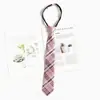 Corbata Rosa para Hombres y Mujeres con Estilo de Cremallera, Decoración de Camisa Casual Juvenil para Mujeres, Estilo K, Corbata Estilo JK Japonés