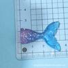 Accesorios de Resina de Sirena Crema Funda para Teléfono Móvil DIY Parche para Zapato con Agujero Aretes DIY Colgante de Cola de Pez Material para Accesorios para el Cabello