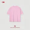 BK Roupa Masculina Verão Roupa Feminina Estilo de Rua Americano 230G Algodão Puro Cor Contrastante Manga Lanterna Manga Curta Camiseta