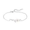 Pulsera Camelia Concha Plata Esterlina S925 Niñas Lujo Accesible Diseño Nicho Estilo Ins Nueva Joyería de Alta Gama