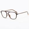 Gafas de sapo de doble haz 2330, personalizadas, ultraligeras, de tungsteno, carbono, plástico, acero, para miopía, montura cuadrada de moda, con reparación facial, montura para gafas con patas de resorte