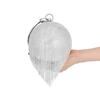 Nuevo Bolso de Cena de Pedrería Transfronterizo Bolso de Mano para Damas Europeo y Americano Bolso Clutch de Banquete con Borla Redonda Bolso de Noche para Vestido