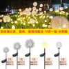 Luz de diente de león de alambre de aluminio LED con caña, luz de bola redonda, iluminación de jardín impermeable para exteriores, luz para césped, luz de paisaje montada en el suelo