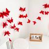 Decoración de habitación de boda con el mismo estilo del Libro Rojo Pequeño, guirnalda de mariposa tridimensional, personaje Long Xi, cortina colgante para dormitorio de mujer