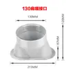 Adaptador de Manguera para Tubo de Escape Universal Conector de Boca Plana para Tubo de Escape Salida de Aire Acondicionado Salida de Plástico Tamaño 15
