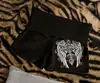 Shorts de moda Y2K con cintura ancha plegable y estampado de alas de ángel, ajustados y ceñidos a la cadera, tipo hot pants deportivos casuales para chica hot