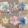 Grampo de Cabelo Flor Estrela do Mar Super Fada para Mulheres, Clipe de Cabelo Foto Estilo Viagem à Beira-Mar Flor Eterna, Presilha Lateral para Cabelos Soltos e Franja