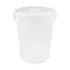 Balde espesso para armazenamento de água doméstico, plástico de grau alimentício, balde de plástico de grande capacidade, tamanho grande com tampa, para conservas de vegetais, fermentação e fabricação de vinho