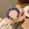 Templo mismo estilo recuerdo turístico pulsera de esmalte color gris fragante colección pulsera de bestia dorada estilo étnico retro artístico para mujeres