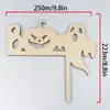 Nuevas puertas y ventanas de madera para dormitorio, decoración del hogar transfronteriza para sala de estar 2026, madera decorativa de calabaza de Halloween