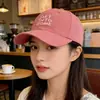 Boné de Baseball Bordado com Letra Estilo Luo Yuxiao para Mulheres, Proteção Solar de Primavera e Verão, Versátil, Emagrecimento Facial, Aba Macia