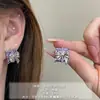 Brincos de Laço Coreanos, Brincos de Luxo Leve e de Alta Qualidade para Mulheres, Design de Nicho Moderno, Brincos Modernos e Elegantes, Atacado