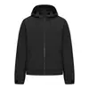Chaqueta softshell a prueba de viento, mismo estilo que la chaqueta a prueba de viento, nueva chaqueta deportiva casual corta con capucha a prueba de viento e impermeable Otoño/Invierno