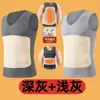 Colete Masculino Patchwork com Veludo Dupla Face, Colete Térmico Patchwork Espesso Sem Costura, Colete Térmico Sem Mangas Tendência e Fashion