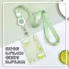Funda de tarjeta tipo sandalia de verano transparente para tarjeta de estudiante, tarjeta de campus, bolsa para tarjeta de comida, pequeña y fresca, funda protectora para tarjeta de autobús, al por mayor, para colgar en el cuello