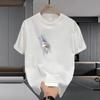 2024 Nuevo Estilo Casual Simple de Nicho Camiseta Rígida de Algodón Todo Partido para Parejas Hombres y Mujeres Diseño con Sentido Avanzado
