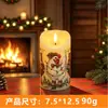 Velas eletrônicas LED transfronteiriças, luzes de ambiente simuladas para festas de Natal para decoração, luzes noturnas externas controladas por controle remoto