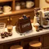 Mini Saco de Café Miniatura Cena Acessórios de Resina Modelo de Simulação Decoração de Mesa Acessórios para Joias DIY Materiais