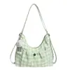 Bolso de Hombro Femenino Fresco y Sencillo 2026 Nueva Moda Versátil Bolso Cruzado de Cuadros Gran Capacidad Bolso de Mano para Viajes