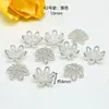 Paquete de oro de 18k copo de nieve metal flor sombrero pétalos DIY joyería pulsera cuentas soporte espaciador arena oro accesorios