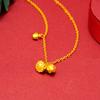 Collar de loto de la suerte de oro de Vietnam para mujer, cadena de clavícula de estilo nacional retro, nueva joyería de flor de loto con brote de loto chino, venta al por mayor