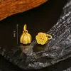 Plata S925 Electrochapada con Oro de 24 Quilates Carácter de Fortuna Colgante Pequeño Diseño Hueco DIY Colgante de Accesorio de Calabaza de la Fortuna Pulsera DIY