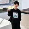 Ropa para niños 100% algodón puro camiseta de manga larga estilo otoño ropa para niño pequeño top casual de otoño para niños super estiloso