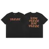[Transfronterizo 220g] Marca Trendy Americana Vlone Jerry Big V Camiseta Casual Calle Alta Calle Street Pareja Manga Corta Vtg