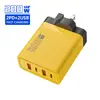 Cargador de 200W Adaptador de Corriente 5V2A12W Cabezal de Carga Aacc Doble Pd+Doble USB Estándar Europeo y Americano Británico Venta al por Mayor
