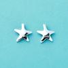 Nuevo Colgante de Estrella de Cinco Puntas Sólido Brillante de Plata Esterlina S925 Colgante de Estrella de Mar Pulsera de Cristal DIY Accesorios de Plata