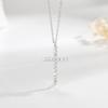 Xl102 Estilo Europeo y Americano Transfronterizo Plata S925 Personalizado Moderno Colgante de Cruz de Diamante Collar Elegante Cadena Clavícula Dulce