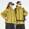 Chaqueta softshell Dimit, equipo de montañismo a prueba de viento e impermeable para hombre, chaqueta con capucha deportiva y casual, ropa exterior para mujer, logo personalizado disponible