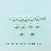 Comércio Exterior 6mm Contas Redondas Retrô Coração Estrela de Cinco Pontas Espaçador Pulseira Acessórios DIY Contas Lisas Brilhantes Acessórios para Miçangas