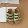 Sandalias Romanas Doudou 1077 # de Múltiples Hebillas para Mujer, Calzado de Verano para Exteriores, Suela Suave, Versátiles y Casuales, Zapatos tipo Birkenstock