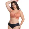 Sujetador de Encaje Inalámbrico con Broche Frontal Transfronterizo y Copas Fijas, Sujetador Push-Up Tallas Grandes para Mujer, Sujetador Talla Grande al por Mayor