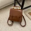Mochila de Viagem Retro Estilo Britânico para Mulheres Inverno 2025 Nova de Aparência Elegante Simples Casual para Passeio