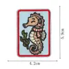 Patches Bordados de Animais Marinhos, Apliques Termocolantes Sem Costura, 9 Estilos Fofos e Adoráveis para Roupas, Mochilas e Cadernos
