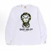 Suministro Transfronterizo y Comercio Exterior Mayorista Marca de Moda Camiseta de Manga Larga Cabeza de Mono Camiseta Base Pesada Tiburón 1