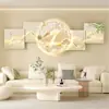 Pintura Decorativa Moderna de Lujo Ligero para Sala de Estar Sentido Simple Avanzado Pared de Fondo de Sofá Decoración de Pared Luminosa Estéreo Lámpara de Pared LED Pintura Mural