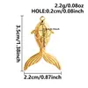 Accesorios de colgante de océano: caracola, caballito de mar, delfín, colgantes de concha, joyería para collares DIY, galvanizado al vacío con oro de 18k