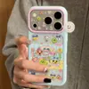 Funda de Teléfono Estilo Coreano de Lunares de Colores Compatible con Teléfono Apple 18PROMAX iPhone15Plus Funda Suave 14 Fresca y Simple 13